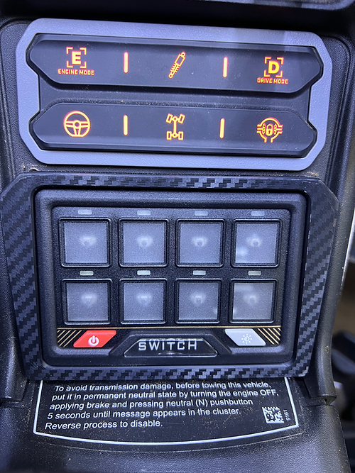CanAm Maverick R Switch Panel